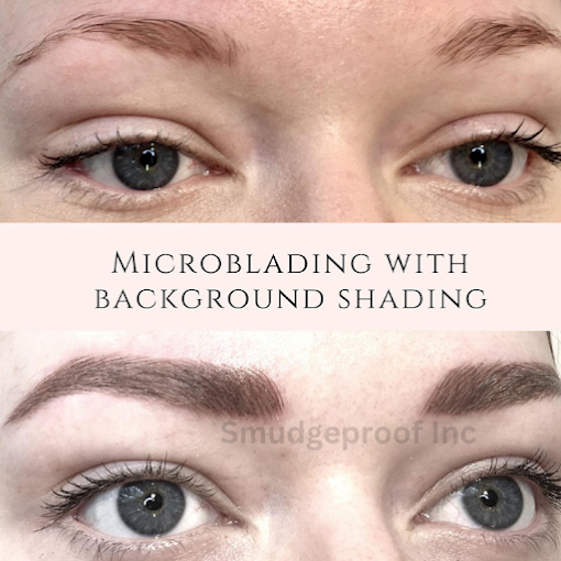 microblading with background shading